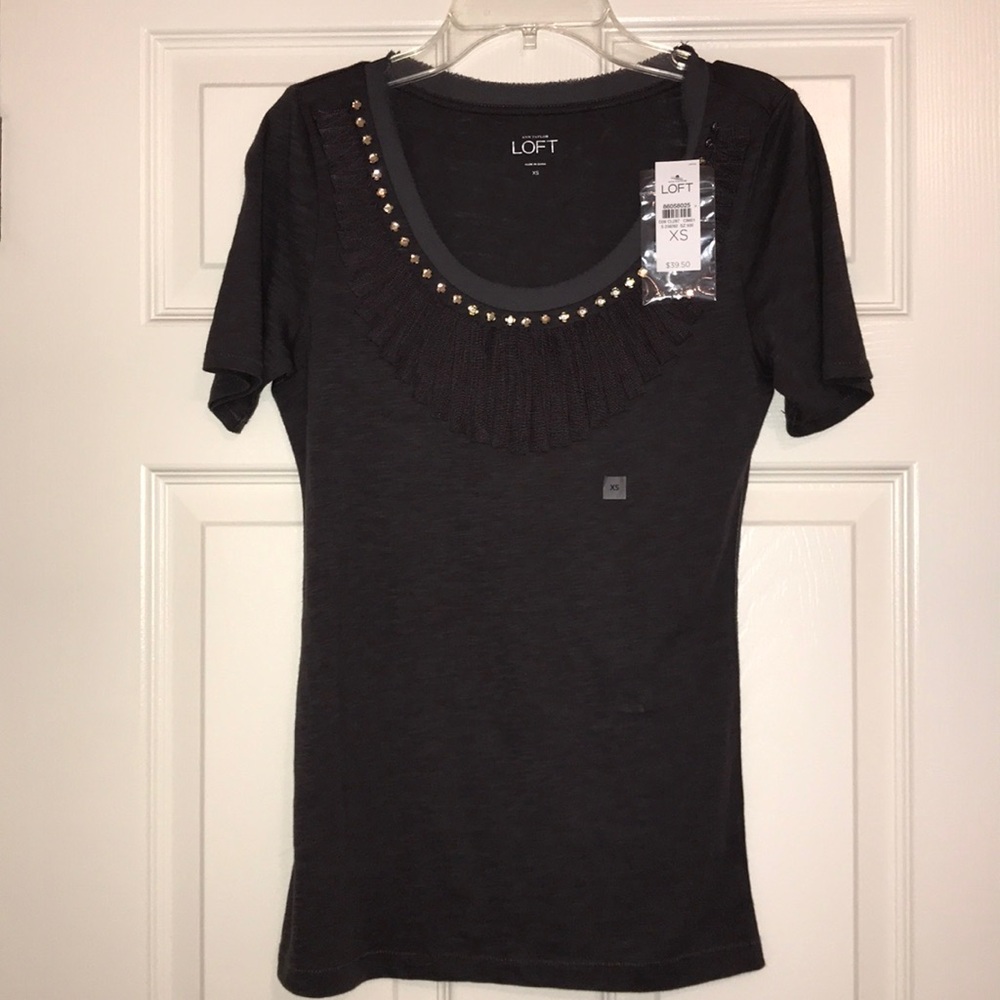 LOFT fashion t-shirt (Ann Taylor)-with jewels NWT